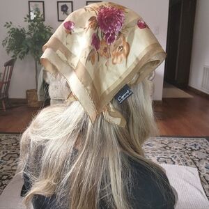 Vintage Cejon Silk Floral Scarf